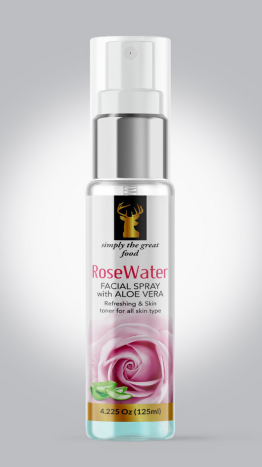 Rose Water Spray with Aloe Vera رذاذ ماء الورد بالصبار
